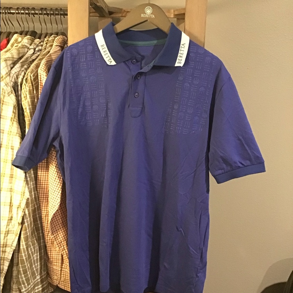 Blue Beretta Sport polo.  Never worn but missing tags.